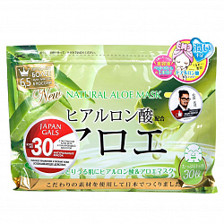Курс натуральных масок для лица с экстрактом алоэ JAPAN GALS, 30 шт