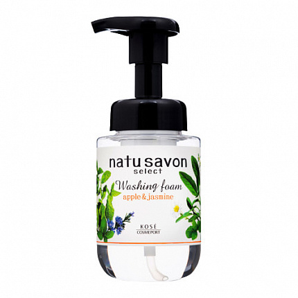 Увлажняющая пенка для умывания KOSE Softymo Natu Savon Washing Foam, с ароматом яблока и жасмина, 180 мл