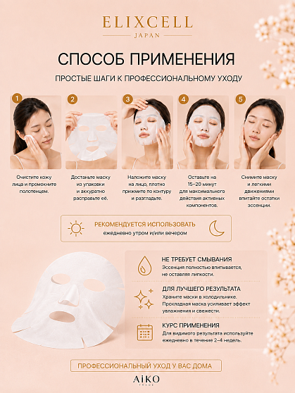 Профессиональная маска для лица ELIXCELL Revita Face Mask, 1 шт.