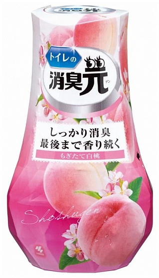 Жидкий дезодорант для комнаты KOBAYASHI Shoshugen for Room White Peach, с ароматом сочного персика, 400 мл