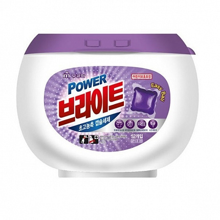 Жидкое средство для стирки MKH Power Bright Ultra-Concentrated Capsules (Лаванда) ультраконцентрированные, 52 шт.