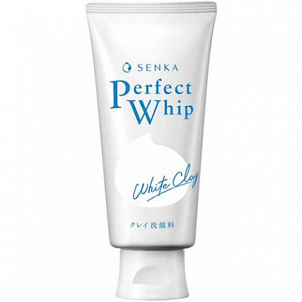 Очищающая пенка для умывания на основе белой глины Shiseido Senka Perfect Whip White Clay, туба 120г