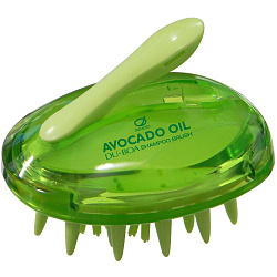 Массажная щётка для мытья волос IKEMOTO Avocado Oil Shampoo Brush с маслом авокадо