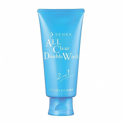 Пенка для умывания и снятия макияжа Shiseido Senka All Clear Double Wash, с гиалуроновой кислотой, 120гр