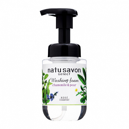 Очищающая пенка для умывания KOSE Softymo Natu Savon Washing Foam с ароматом ромашки и груши, 180 мл