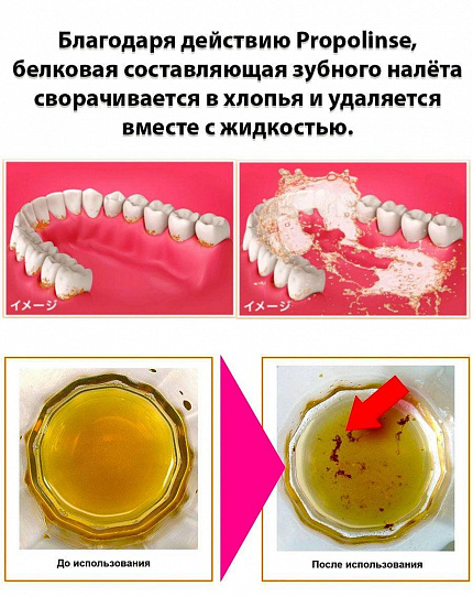 Ополаскиватель полости рта разрушающий и окрашивающий налет PIERAS Propolinse, спиртовой, 600 мл