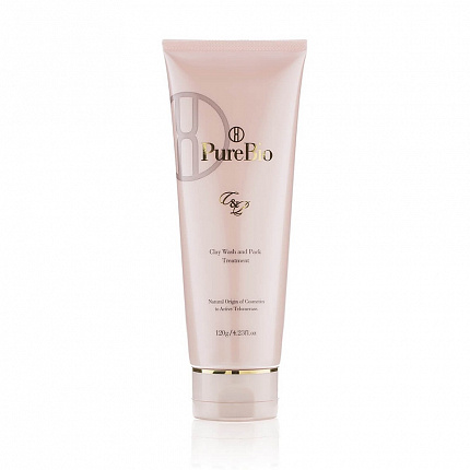 Пенка для умывания и очищающая маска для лица 2в1 PureBio Clay Wash & Pack Treatment, 120гр