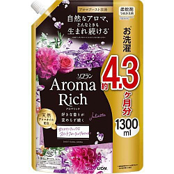 Кондиционер для белья LION Aroma Rich Juliette с фруктово-цветочным ароматом, 1300 мл
