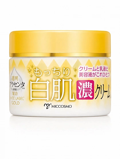 Концентрированный подтягивающий крем–гель MICCOSMO WHITE LABEL Premium Placenta Gold Rich Cream с золотом и плацентой, 60 г