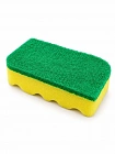 Двухслойная губка для посуды Kikulon Revo Power Kitchen Sponge с мягким абразивным слоем, 1 шт.