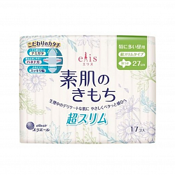Ультратонкие особомягкие гигиенические прокладки DAIO «Elis Ultra Slim Maxi» c крылышками (Макси) 27 см, 17 шт.