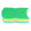 Губка для ванной и кухни Kikulon Soft Bath Sponge Scouter Non Scratch с антибактериальной пропиткой, трехслойная, жесткий верхний слой, 15х8 см, 1 шт.