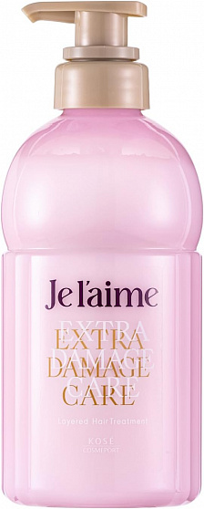 Восстанавливающий и увлажняющий кондиционер KOSE Je l'aime Layered Hair для поврежденных, сухих  и ломких волос, 460 мл