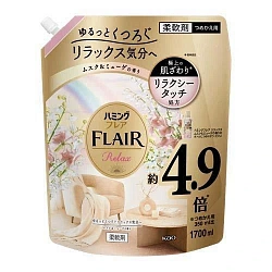 Кондиционер для белья KAO Humming FLAIR Relax, концентрат, аромат Мускус и ландыш, 1700 мл