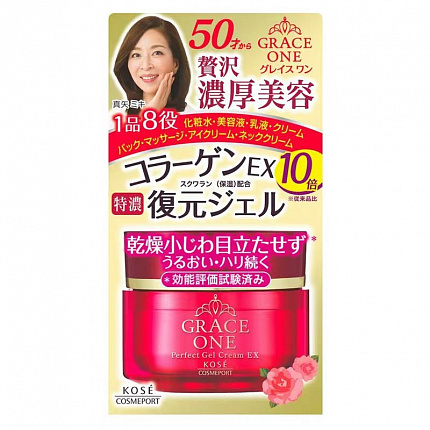 Омолаживающий гелевый крем для зрелой кожи лица KOSE Grace One Perfect Gel Cream EX, 100 г