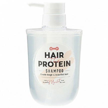 Восстанавливающий и увлажняющий шампунь для волос COSMETEX ROLAND Hair The Protein, с 6 видами протеинов, кератином и аминокислотами, 460мл