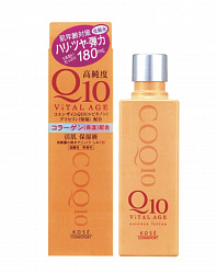 Увлажняющее молочко для лица с коэнзимом Q10 и морским коллагеном KOSE Vital Age Q10 Milky Lotion, 180 мл