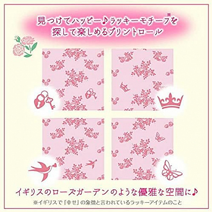 Туалетная бумага двухслойная MARUTOMI TISSUE Hanataba Flower Print English Rose 12 Rolls Double, с ароматом английской розы, 12 рулонов по 25 м