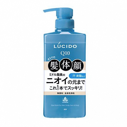 Мужское дезодорирующее жидкое мыло для тела MANDOM Lucido Whole Body Deo Wash, 450 мл