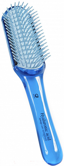 Щетка для волос с гиалуроновой кислотой IKEMOTO Hyaluronic Acid Styling Brush, голубая