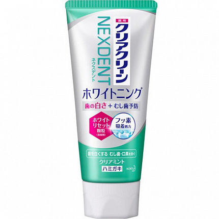 Профилактическая зубная паста KAO Clear Clean Nexdent Whitening Clear Mint, свежий мятный вкус, 120 г