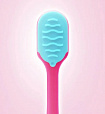 Отбеливающая зубная щетка EBISU W52 Premium Care Toothbrush Whitening, с широкой чистящей головкой алмазной формы, с резиновыми вставками и свертонкими концами щетинок 6-рядная, средней жесткости, бирюзовый