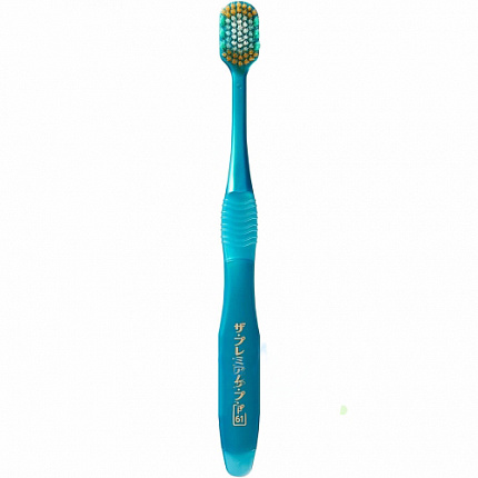 Зубная щетка с широкой чистящей головкой овальной формы EBISU The Premium Care Periodontal Pocket Plus P61, со сверхтонкими концами щетинок и боковыми очищающими пучками 7-разрядная (мягкая)
