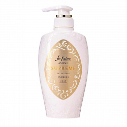 Восстанавливающий шампунь для поврежденных волос KOSE Je l’aime Amino Supreme Velvet Mellow, с нежным ароматом розы и жасмина, 500мл