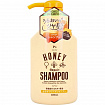 Восстанавливающий шампунь для волос KUMANO P's Honey Repair Shampoo с оливковым маслом, медом и маточным молочком, мягкий цветочный аромат, 400 мл