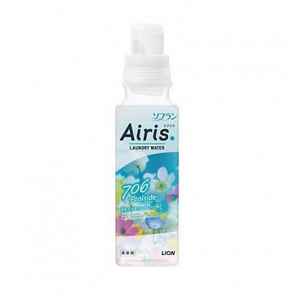 Кондиционер для белья LION Airis Poolside, прозрачный, с ароматом немофилы, груши, водяной лилии и жасмина, 480мл