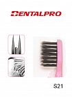 Зубная щётка Dentalpro S21 Black Super Compact с платиновой коллоидной керамикой, с суперкомпактной головкой и ультратонкими щетинками, мягкая, корпус розовый