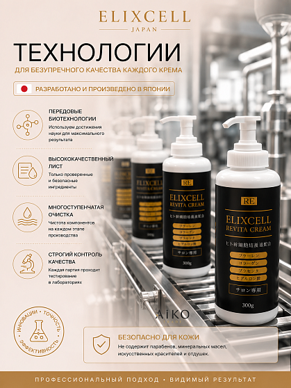 Профессиональный омолаживающий крем для лица ELIXCELL Revita Cream, 300 г