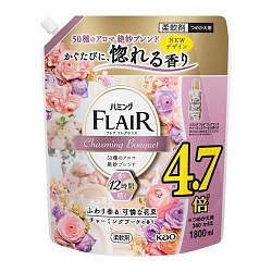 Кондиционер-ополаскиватель для белья KAO Flair Fragrance Charming Bouquet (концентрат, чарующий аромат цветочного букета), 1800мл