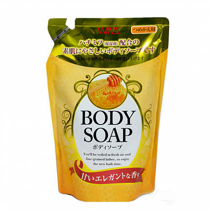 Увлажняющее крем-мыло для рук и тела ND "Wins Body Soap honey" с мёдом МУ 400мл