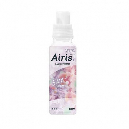 Кондиционер для белья LION Airis Balcony, прозрачный, с ароматом нектарина, груши, фрезии и ландыша, 480мл