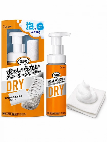 Пена для сухой чистки обуви ST DRY, с салфеткой из микрофибры, 150 мл