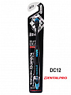 Dentalpro DC12 Black-Dia Compact Зубная щётка с платиновой коллоидной керамикой и щетиной алмазной формы с компактной головкой (средней жесткости), цвет - черный, синий