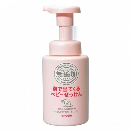 Мыло жидкое Miyoshi ADDITIVE FREE BODY SOAP пенящееся на основе натуральных компонентов (для всей семьи), 250 мл