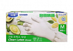 Тонкие перчатки Clean Wrap из натурального латекса без внутреннего покрытия, стандартные, неопудренные, размер М, 100 шт.