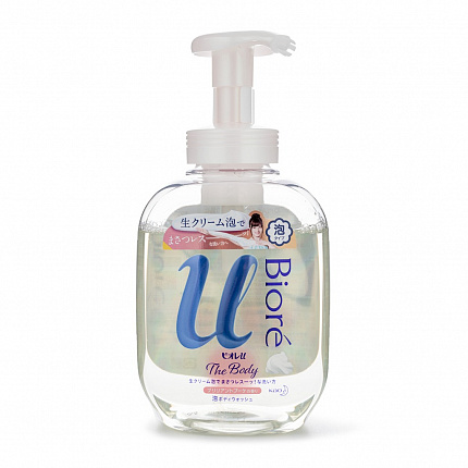 Жидкое мыло-пенка для тела "Изысканный букет" KAO Biore U Foaming Body Wash Brilliant Bouquet, с нежным цветочным ароматом, 540мл.