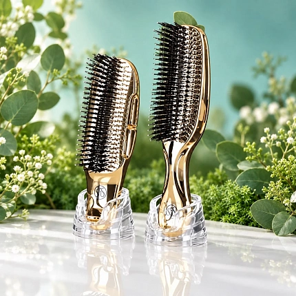 Щётка для мытья и массажа кожи головы S・HEART・S Scalp Brush World Short, розовое золото
