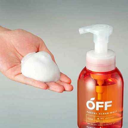 Пенка для умывания лица COSMETEX ROLAND Kankitsu-Oji Facial Clear Whip очищающая с маслом цитрусовых и чайного дерева, с цитрусовым ароматом, 360 мл