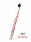 Зубная щётка Dentalpro S22 Black Super Compact с платиновой коллоидной керамикой, с суперкомпактной головкой и ультратонкими щетинками, средней жесткости, корпус розовый