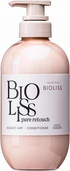 Кондиционер KOSE Bioliss Pure Retouch для ухода за тонкими, жирными, поврежденными волосами, 480 мл
