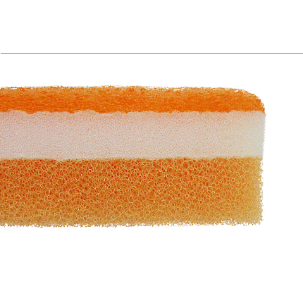 Трехслойная губка для мытья посуды Ohe Corporation Awa Qutto Soft Sponge, верхний слой средней жесткости