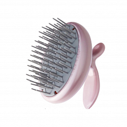 Массажная щетка для мытья головы VeSS Hairdressing Smooth Shampoo Brush, нежно розовая.