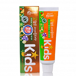 Детская гелевая зубная паста с ярким тропическим вкусом с 2л "Kizcare Kids" 75гр