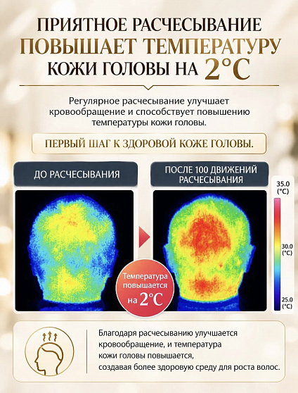 Щётка для мытья и массажа кожи головы S・HEART・S Scalp Brush World Model Long, розовое золото