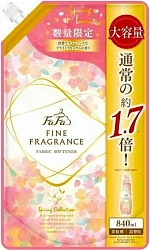 Парфюмированный кондиционер-ополаскиватель для белья NISSAN FaFa Fine Fragrance Spring Collection, с ароматом сакуры и нотками жасмина и фиалки, сменная упаковка, 840 мл