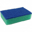 Профессиональная губка для посуды Kikulon PRO HARD SPONGE с антибактериальной пропиткой, двухслойная, жесткий верхний слой, 11x7x3 см, 1 шт.